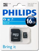 Philips microSDHC 16GB FM16MA35B με adapter
