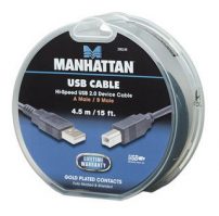 Manhattan καλώδιο USB A σε B cake box μαύρο 4.5m