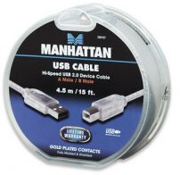 Manhattan καλώδιο USB A σε B cake box ασημί 4.5m