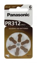 Panasonic PR312 μπαταρίες Zinc Air 1,4V 6τμχ