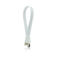 USB Καλώδιο Άσπρο με μαγνήτη - micro USB universal 20cm