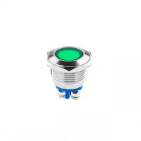 LED 18 mm 12V Μεταλλικό Πράσινο