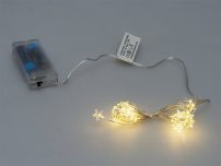 Χριστουγεννιάτικα LED 20x με Μπαταρίες Θερμό Λευκό